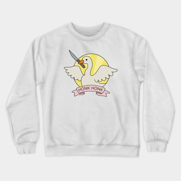 Honk Honk - Goose Crewneck Sweatshirt by valentinahramov